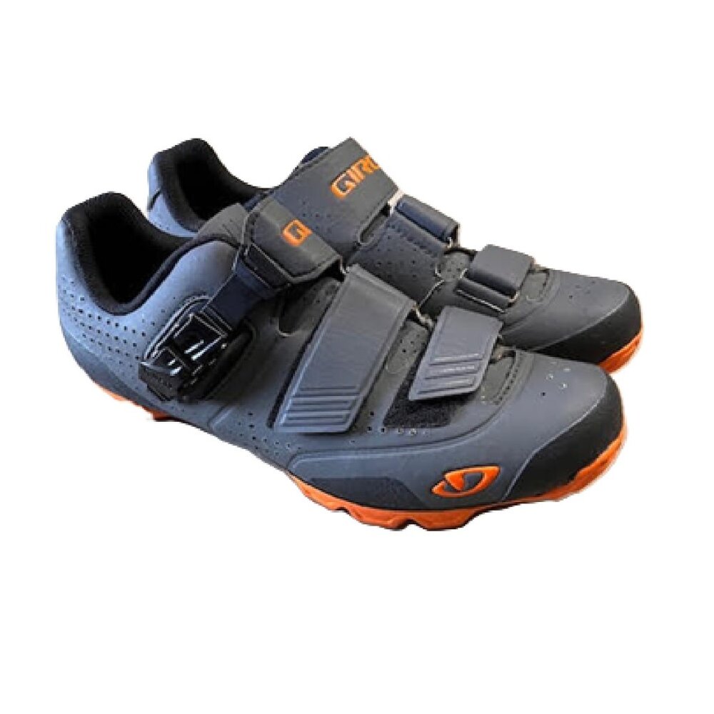 Giro Privateer R Cycling Shoes MTB 42 Men's US 9  Dark Shadow Flame Orange